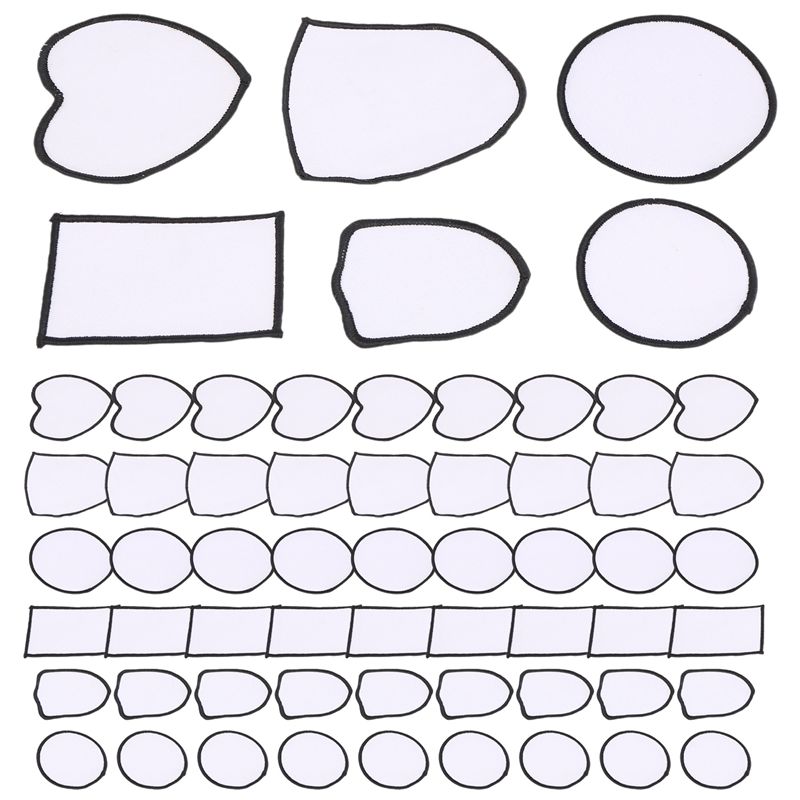 Hat Sublimation Blank - HOT-60 stuks sublimatie-patches, stoffen strijkpatches, reparatie-patches