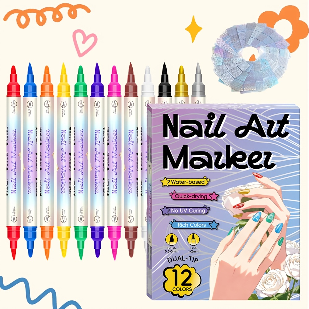 12 Kleuren Nagelkunst Pen Set  - Copic Marker Sketch recensie en prijs