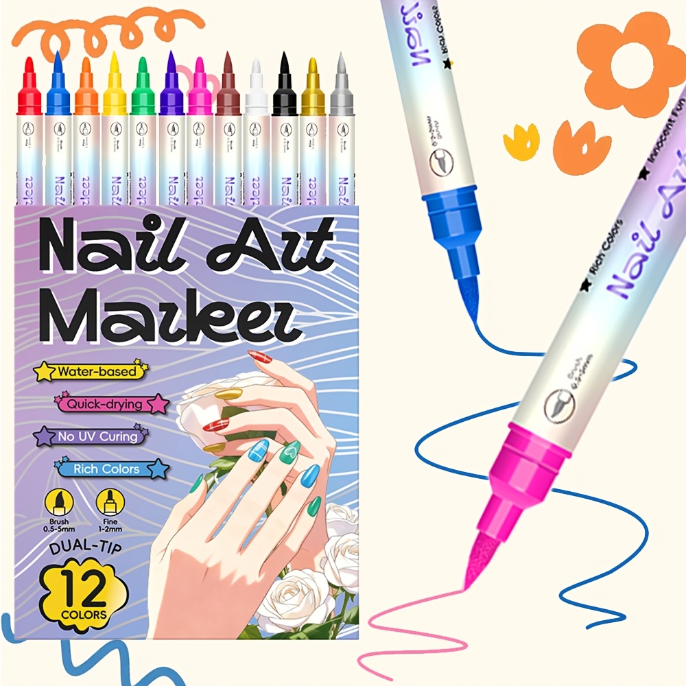12 Kleuren Nagelkunst Pen Set  - Copic Marker Sketch recensie en prijs