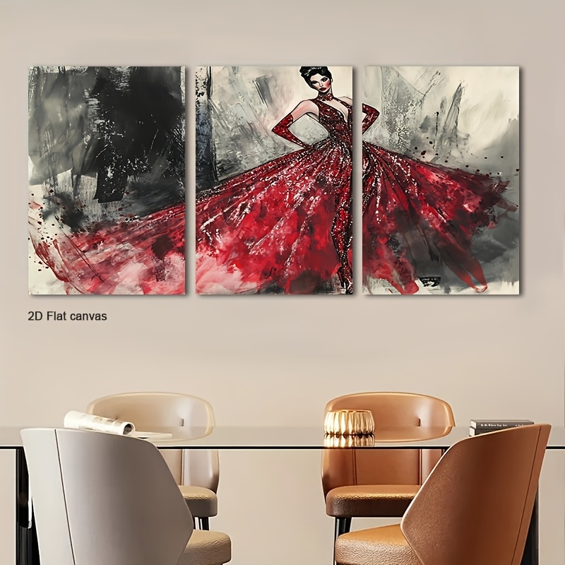 Frameloos canvas 3-delig rood  - Canvas Wrap Ready recensie en prijs